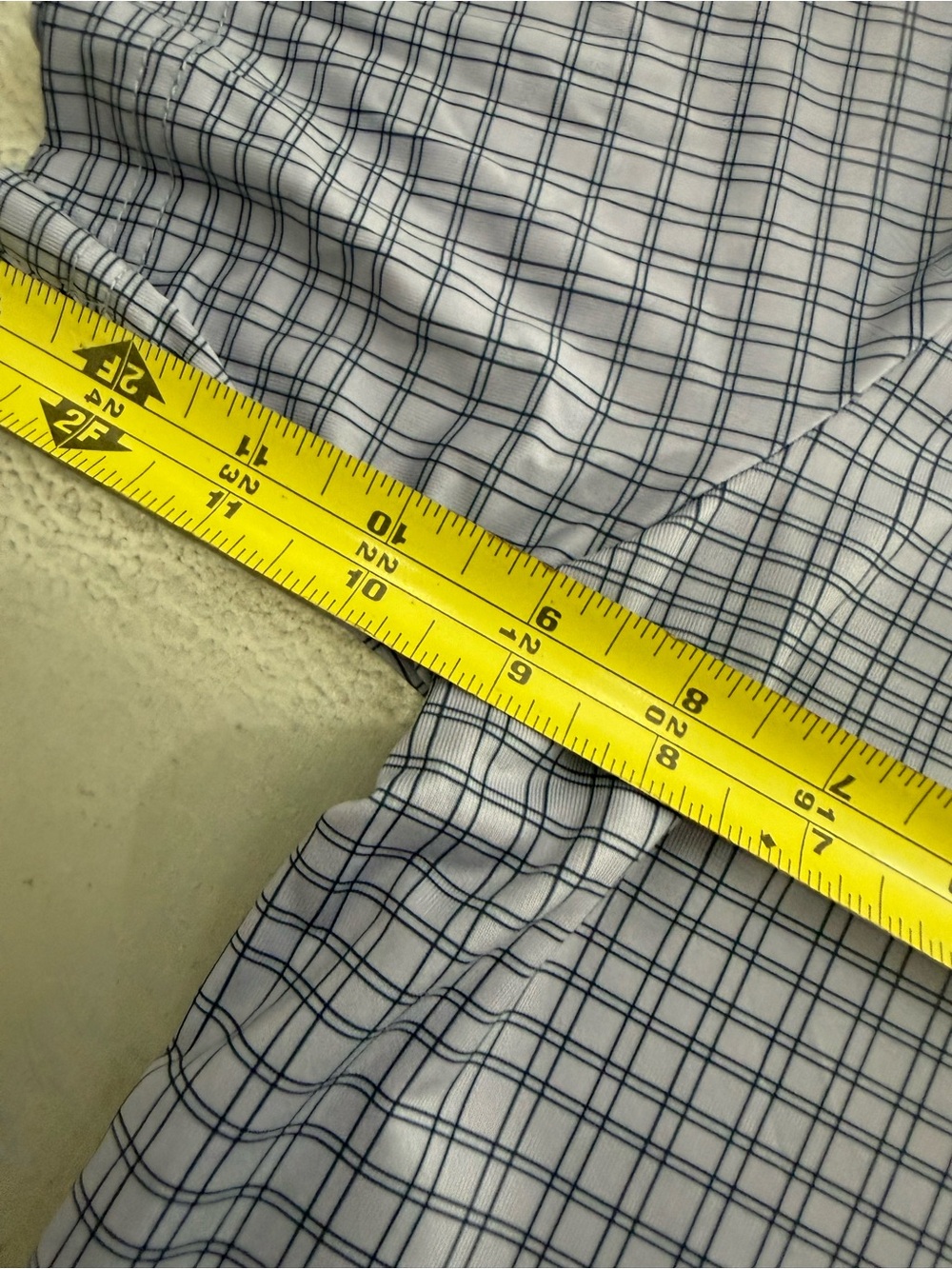 adidas Men’s Light Blue Checked Golf Polo - Picture 14 of 16